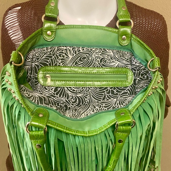 Fringe & Studs Suede Purse - Picture 13 of 13